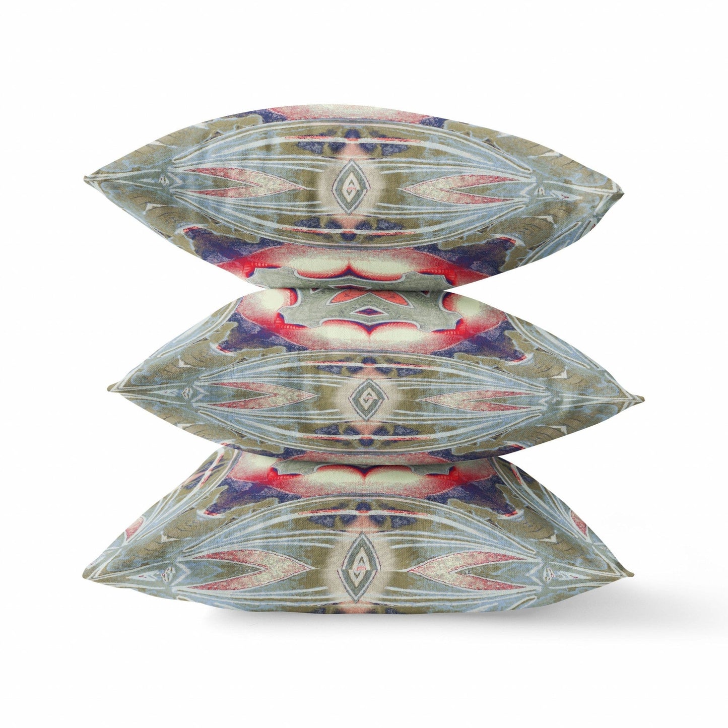 16” Sage Pink Geo Tribal Suede Throw Pillow