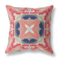 16” Red Cream Geo Tribal Suede Throw Pillow