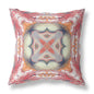 16” Red Orange Geo Tribal Suede Throw Pillow