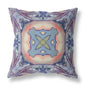 16” Indigo Peach Geo Tribal Suede Throw Pillow