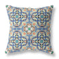 16" Blue Peach Cloverleaf Boho Suede Throw Pillow