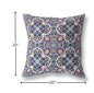 18" Gray Blue Cloverleaf Boho Suede Throw Pillow