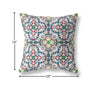 18" Green White Cloverleaf Boho Suede Throw Pillow