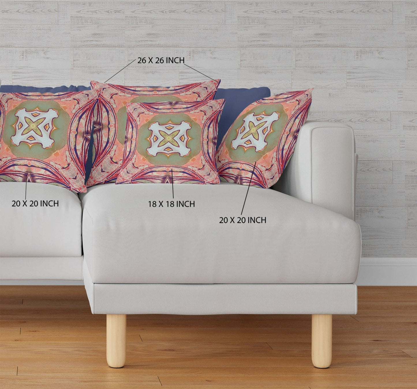 18” Magenta Green Geo Tribal Suede Throw Pillow