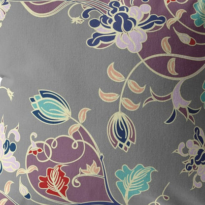 16" Orange Red Garden Decorative Suede Throw Pillow