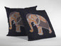 16” Orange Elephant Decorative Suede Throw Pillow