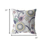 18” White Yellow Floral Suede Throw Pillow