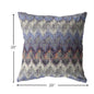 18” Blue Gray Hatch Decorative Suede Throw Pillow