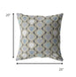 18” Gray Ogee Decorative Suede Throw Pillow