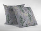 16” Blue Purple Tropical Leaf Suede Throw Pillow