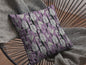 18” Lavender Black Fall Leaves Suede Throw Pillow