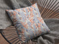 18" Orange Lavender Tropics Suede Throw Pillow