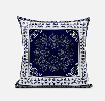 16" X 16" Muted Magenta Cream Geometric Zippered Suede Throw Pillow