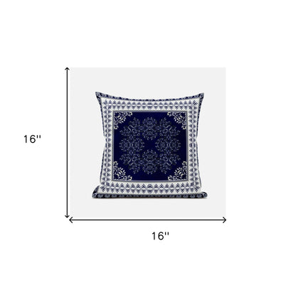 16" X 16" Muted Magenta Cream Geometric Zippered Suede Throw Pillow