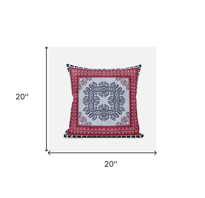 20" X 20" Muted Magenta Gold Geometric Zippered Suede Throw Pillow