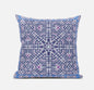 16” Lilac Blue Geostar Zippered Suede Throw Pillow