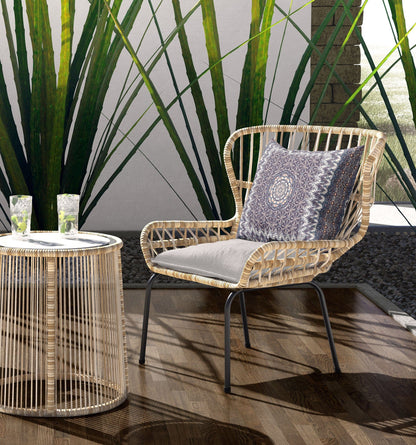 18" X 18" Pink Green Paisley Blown Seam Suede Throw Pillow