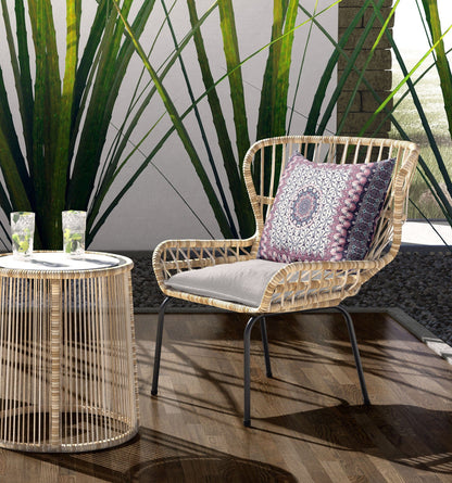 16" X 16" Dark Green Light Blue Geometric Blown Seam Suede Throw Pillow