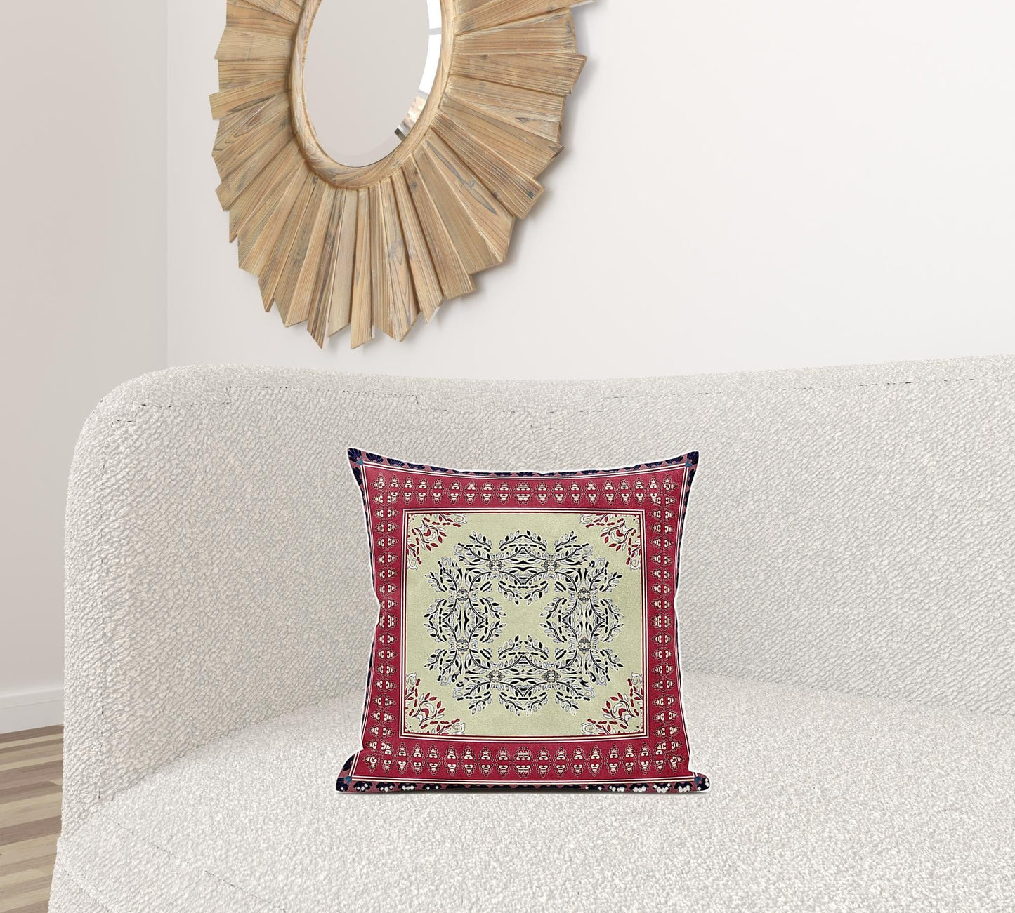 18" X 18" Muted Pink Grey Geometric Blown Seam Suede Throw Pillow