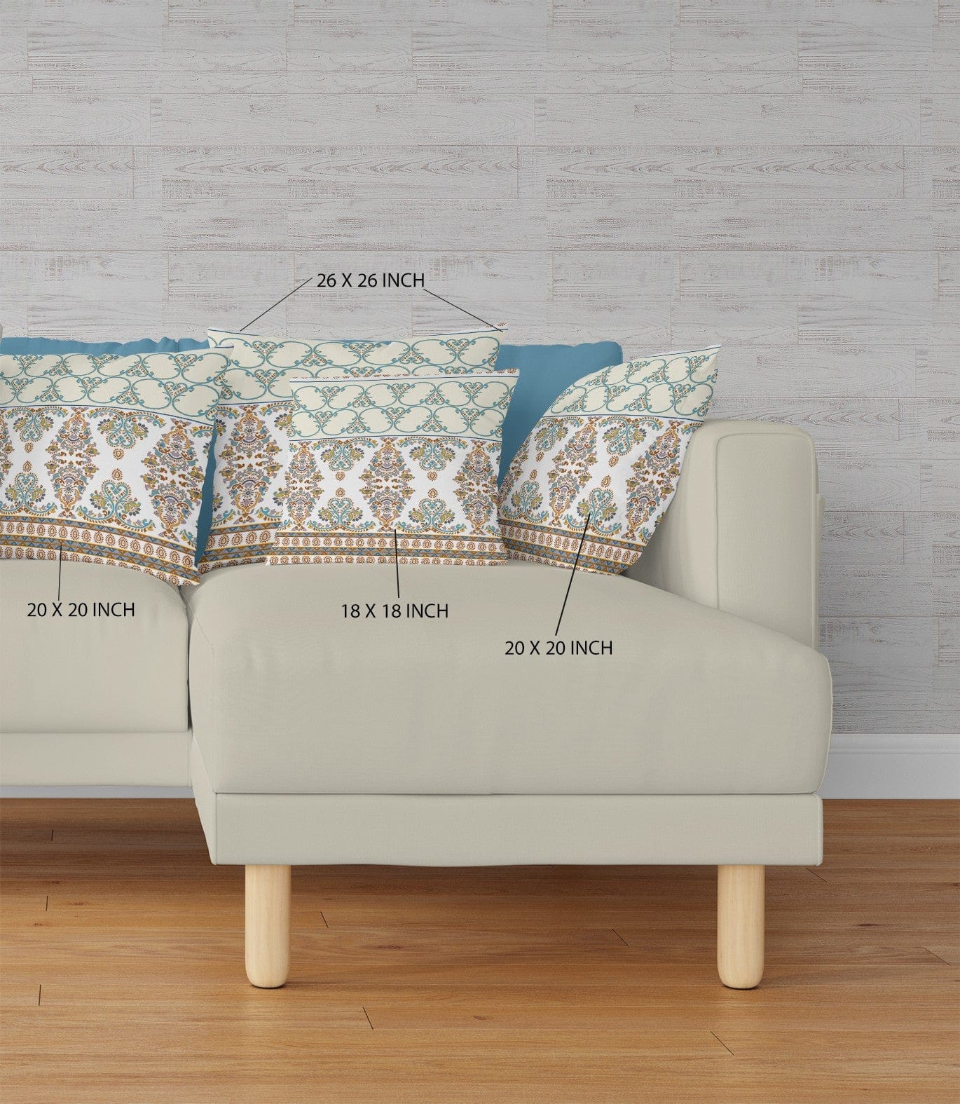 16" X 16" White And Yellow Abstract Blown Seam Suede Throw Pillow