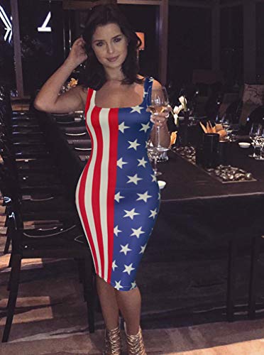 LAGSHIAN Women's Sexy Bodycon Tank Dress Sleeveless Basic Midi Club Dresses Yellow