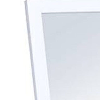 Crisp White Full Length Standing Mirror