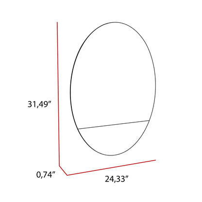 Modern Oval Shaped Wall Mirror