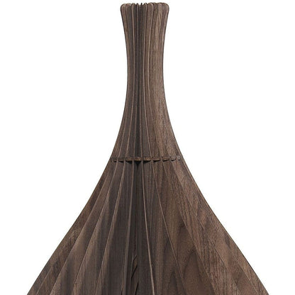 Shaded Sphere One Light Incandescent Wood Chandelier