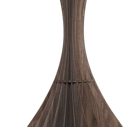 Shaded Sphere One Light Incandescent Wood Chandelier