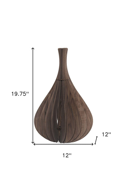 Shaded Sphere One Light Incandescent Wood Chandelier