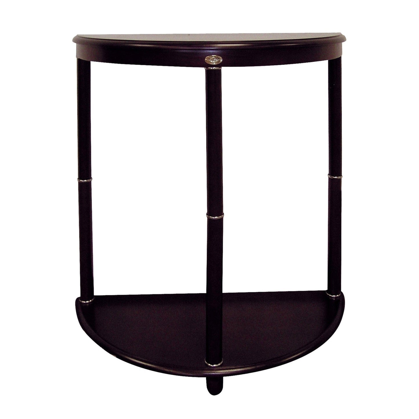 26" Dark Brown Manufactured Wood Half Circle End Table