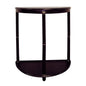 26" Dark Brown Manufactured Wood Half Circle End Table