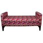 Modern Hot Pink and Purple Abstract Print Storage Bench