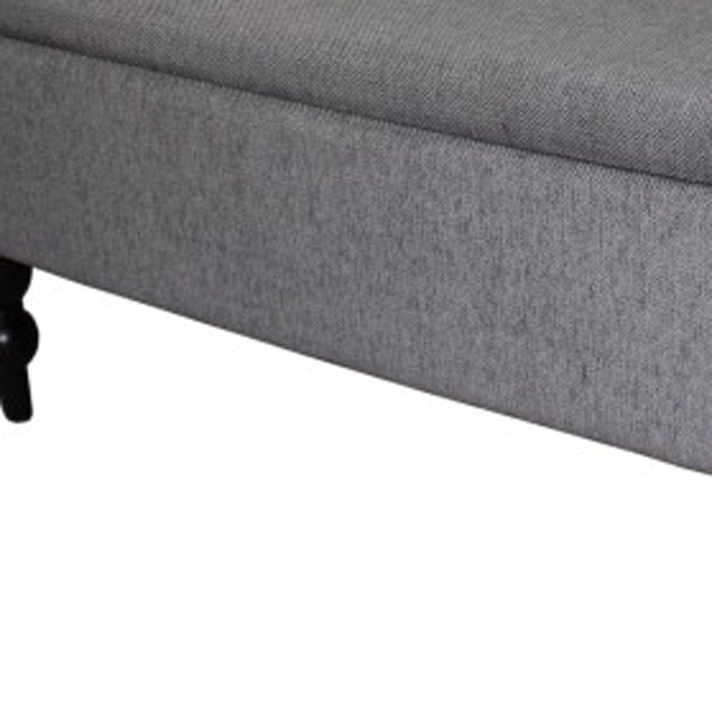 Modern Tailored Gray and Black Storage Bench