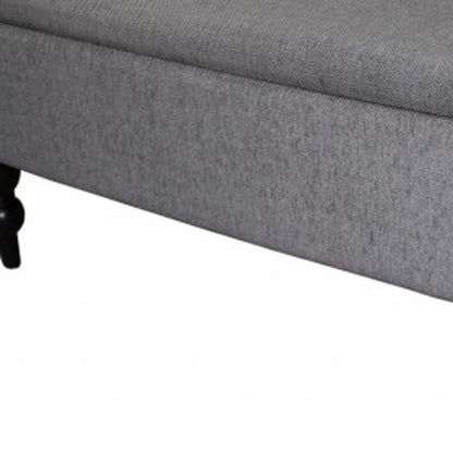 Modern Tailored Gray and Black Storage Bench