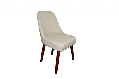 34" Cream Contemporary Armless Dining or Accent Chair
