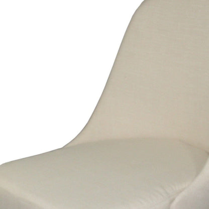 34" Cream Contemporary Armless Dining or Accent Chair