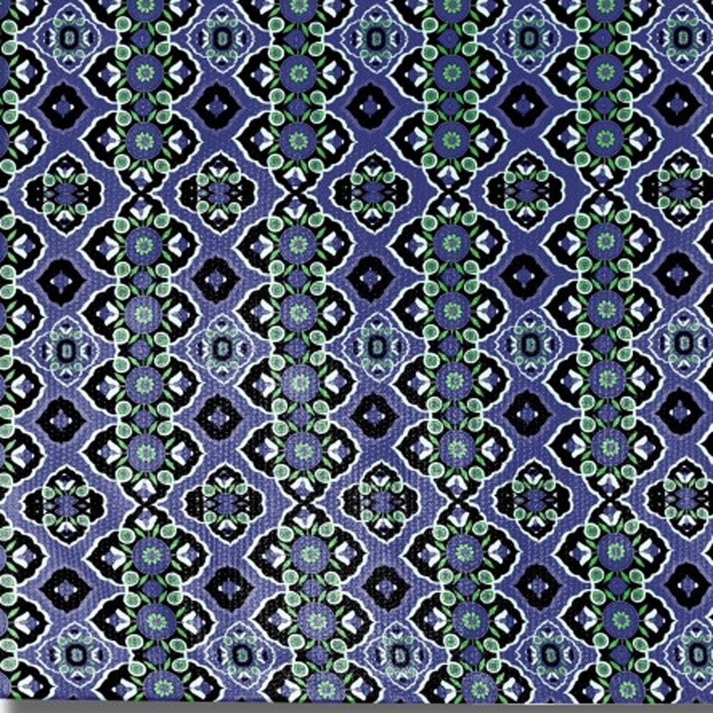 5' X 7' Black Blue Green Area Rug