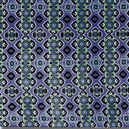 5' X 7' Black Blue Green Area Rug