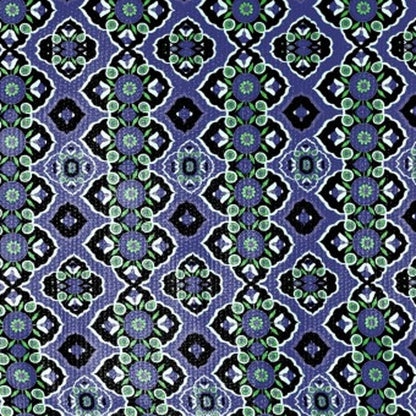 5' X 7' Black Blue Green Area Rug