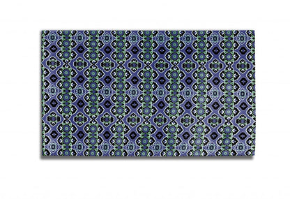 5' X 7' Black Blue Green Area Rug