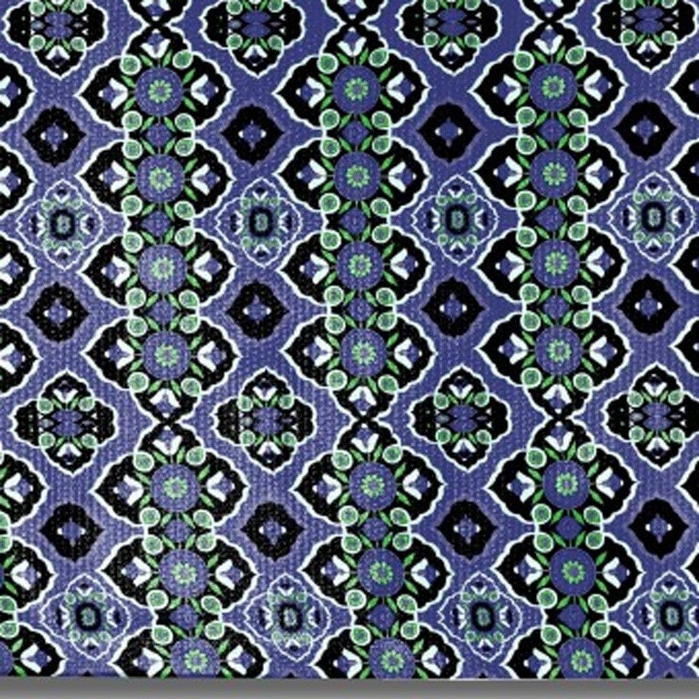5' X 7' Black Blue Green Area Rug