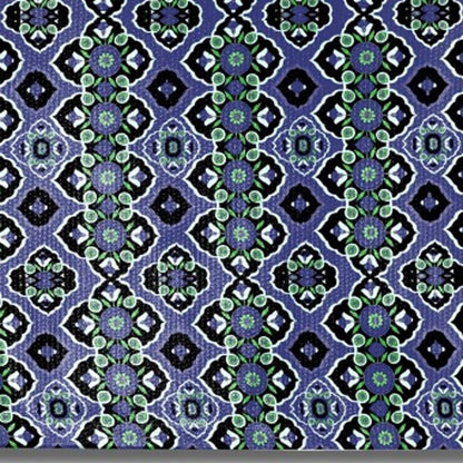 5' X 7' Black Blue Green Area Rug
