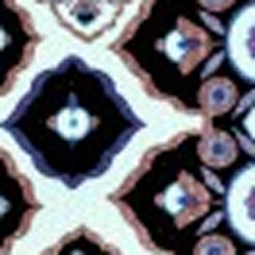 5' X 7' Light And Blue Oriental Area Rug