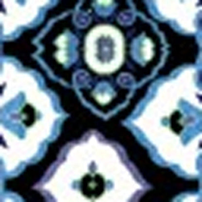 5' X 7' White And Blue Oriental Area Rug