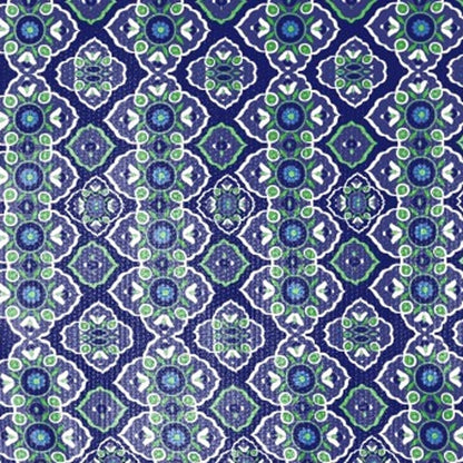 5' X 7' Blue And Green Oriental Area Rug