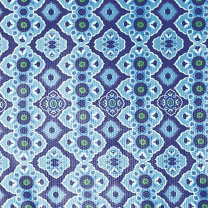 5' X 7' Blue And Blue Oriental Area Rug