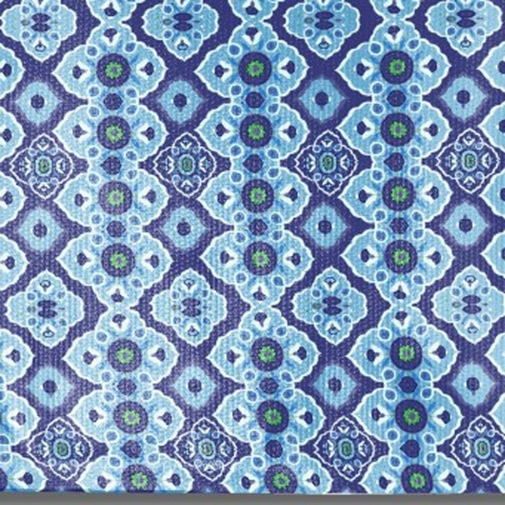 5' X 7' Blue And Blue Oriental Area Rug