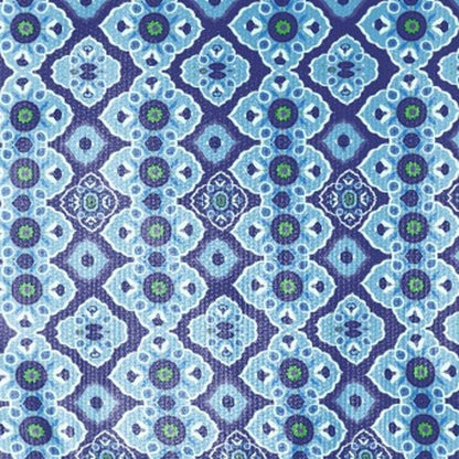 5' X 7' Blue And Blue Oriental Area Rug