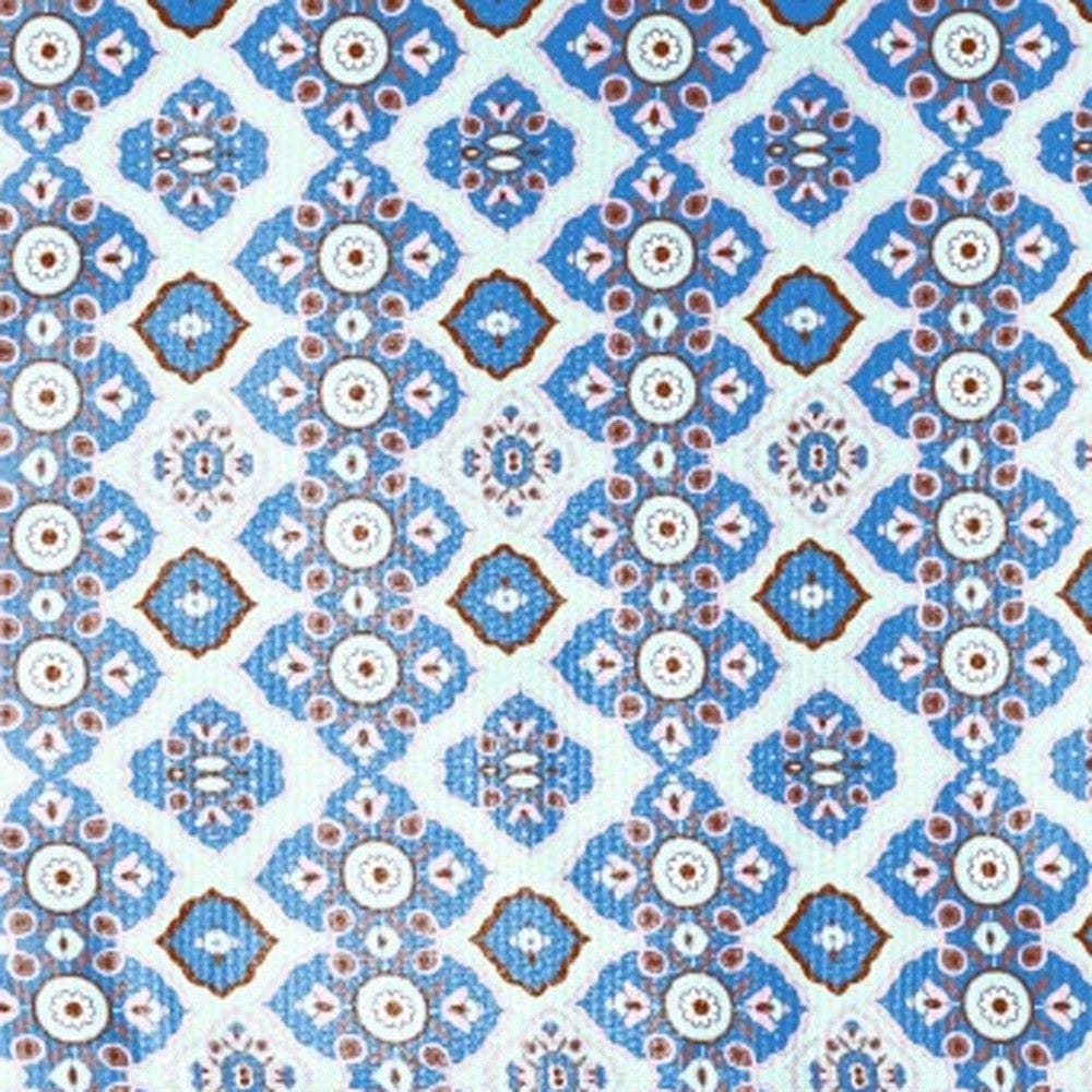 5' X 7' Blue And Red Oriental Area Rug